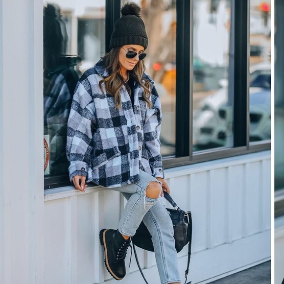 SOLD-Vintage Eddie Bauer Teddy oversized Shacket - Picture 9 of 9